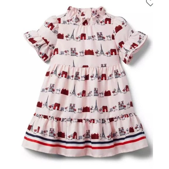 Janie and Jack Other - Janie and Jack French Club Eiffel Tower Dress EUC Girls Size 2T